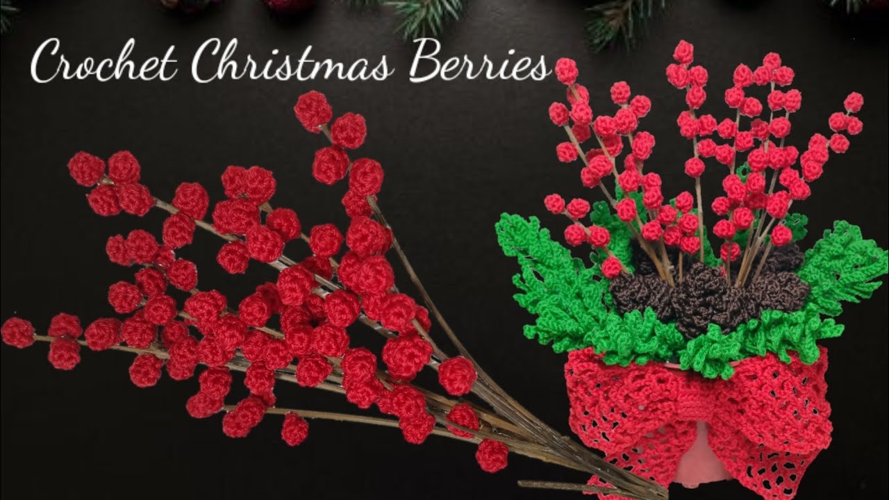 Easy Ways to Crochet Berry Christmas Ornaments
