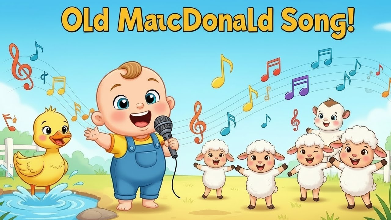 Old MacDonald&rsquo;s Happy Farm Song for Kids 🐮🎵 | Fun Animals Sounds | Nabro Tunes
