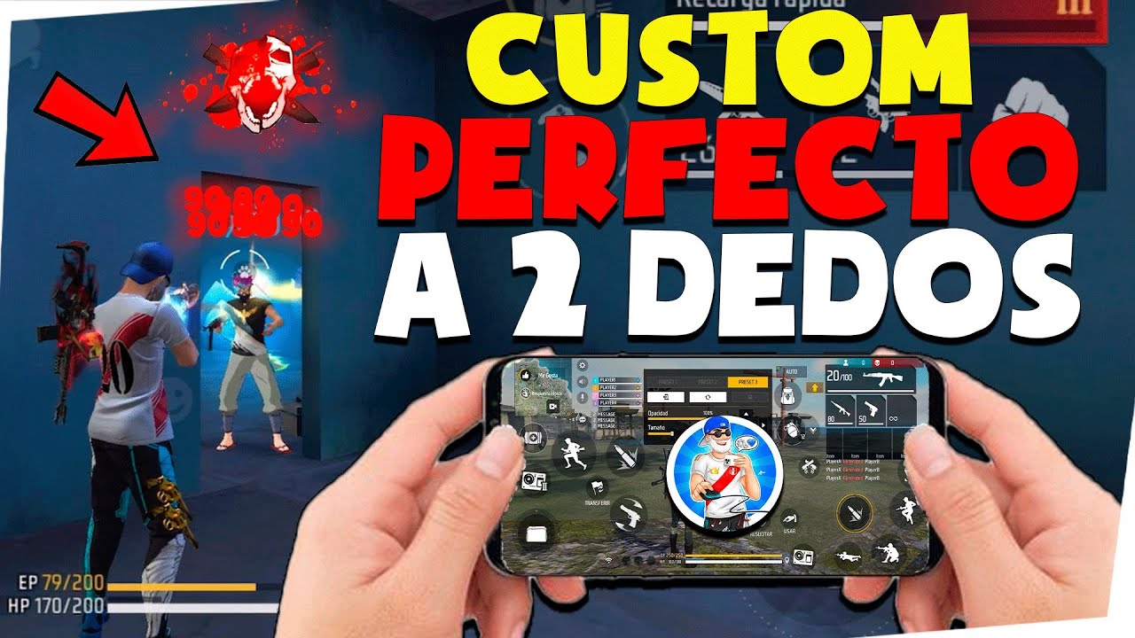 🔴 EL MEJOR CUSTOM HUD ⚙️ a 2 DEDOS para PEGAR TODO ROJO 👺 *te diran hacker* ( FREE FIRE 2025)💧