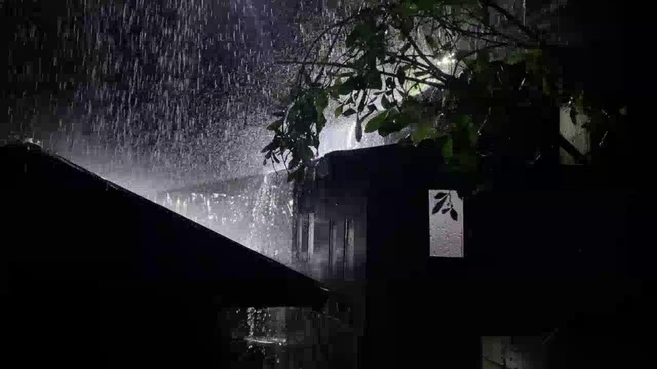 Deep Sleep Rain Sounds – Heavy Rain on Tin Roof at Night