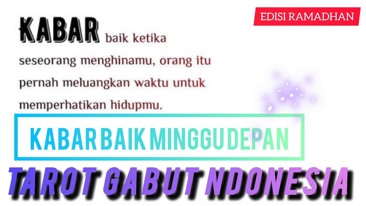 KABAR BAIK MINGGU DEPAN