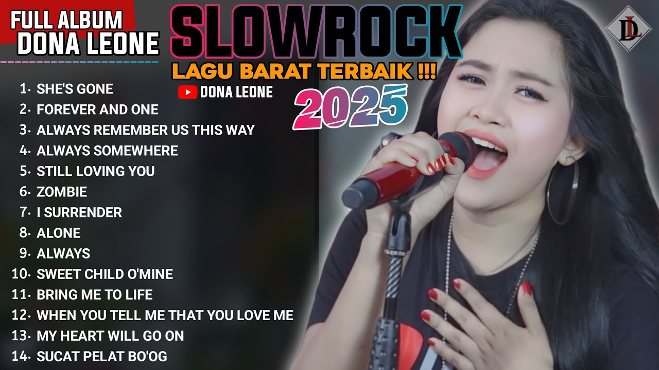 FULL ALBUM SLOW ROCK TERBAIK LAGU BARAT DONA LEONE 2025 | Woww VIRAL Suara Menggelegar Lady Rocker
