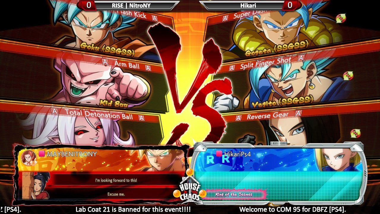 DBFZ [PS4] | COM 95 | RISE | Nitro vs Hikari WFS | GODLIKE WFS WE HAD!!!!