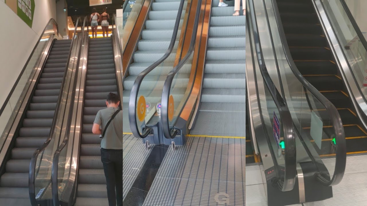 Mitsubishi Series S, Hitachi SX Series & Nickon Escalators at IconSiam, Bangkok, Thailand