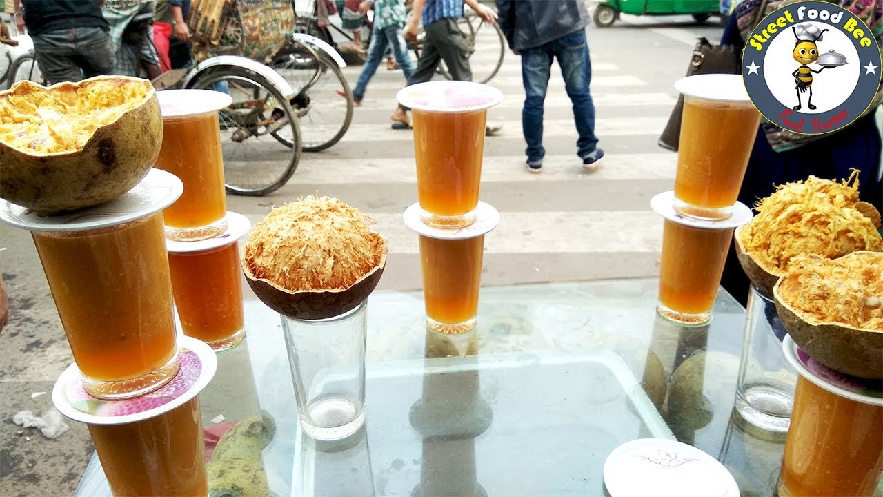 Healthy Wood Apple Juice || Special street wood apple juice || Bel Ka Sharbat || বেলের শরবত.