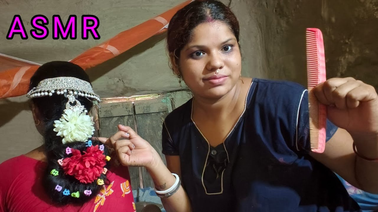 ASMR|| Brazilian Hair Binding Style Doing My Sweet Mother (Relaxation) @asmrsangi7044