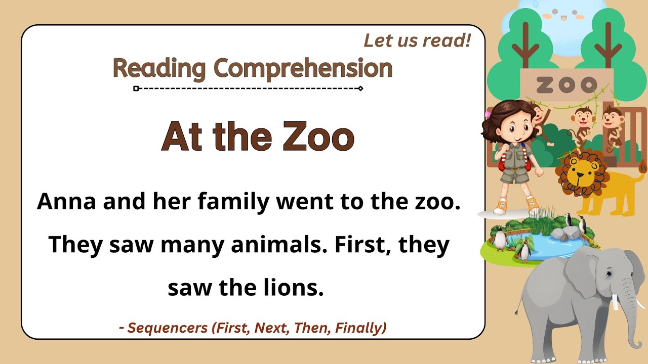 GRADE 1-3 Reading Comprehension Practice I At the Zoo I Let Us Read! I with Teacher Jake