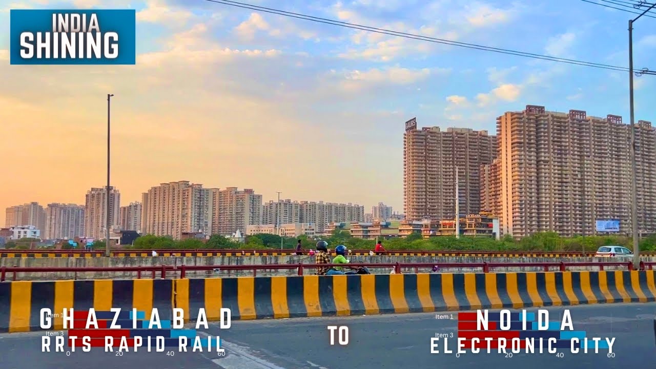 New India - Noida Electronic City from RRTS Station Ghaziabad | India Infrastructure Growing Fast