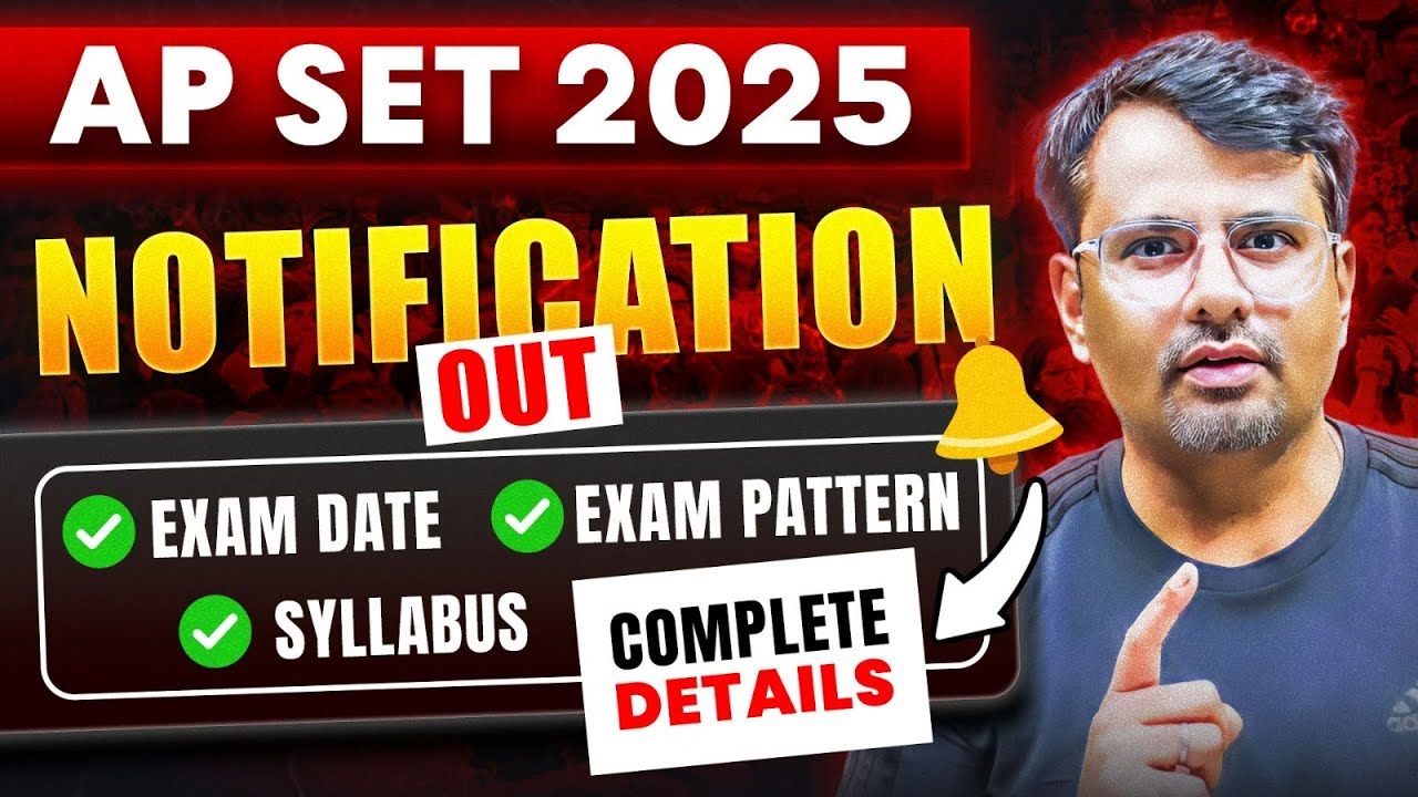 AP SET 2025 Notification Out | Exam Date, Exam Pattern, Syllabus | Complete Details By GP Sir