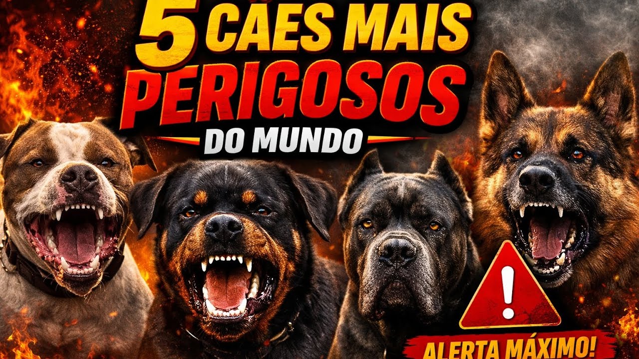 OS 5 CÃES MAIS PERIGOSOS DO MUNDO 😱🐕 | Ranking Completo #shorts 