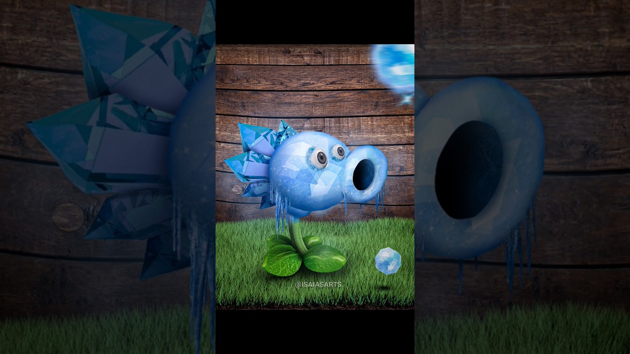Ervilha de Gelo ❄️✨#realistc #plantsvszombies #speedart