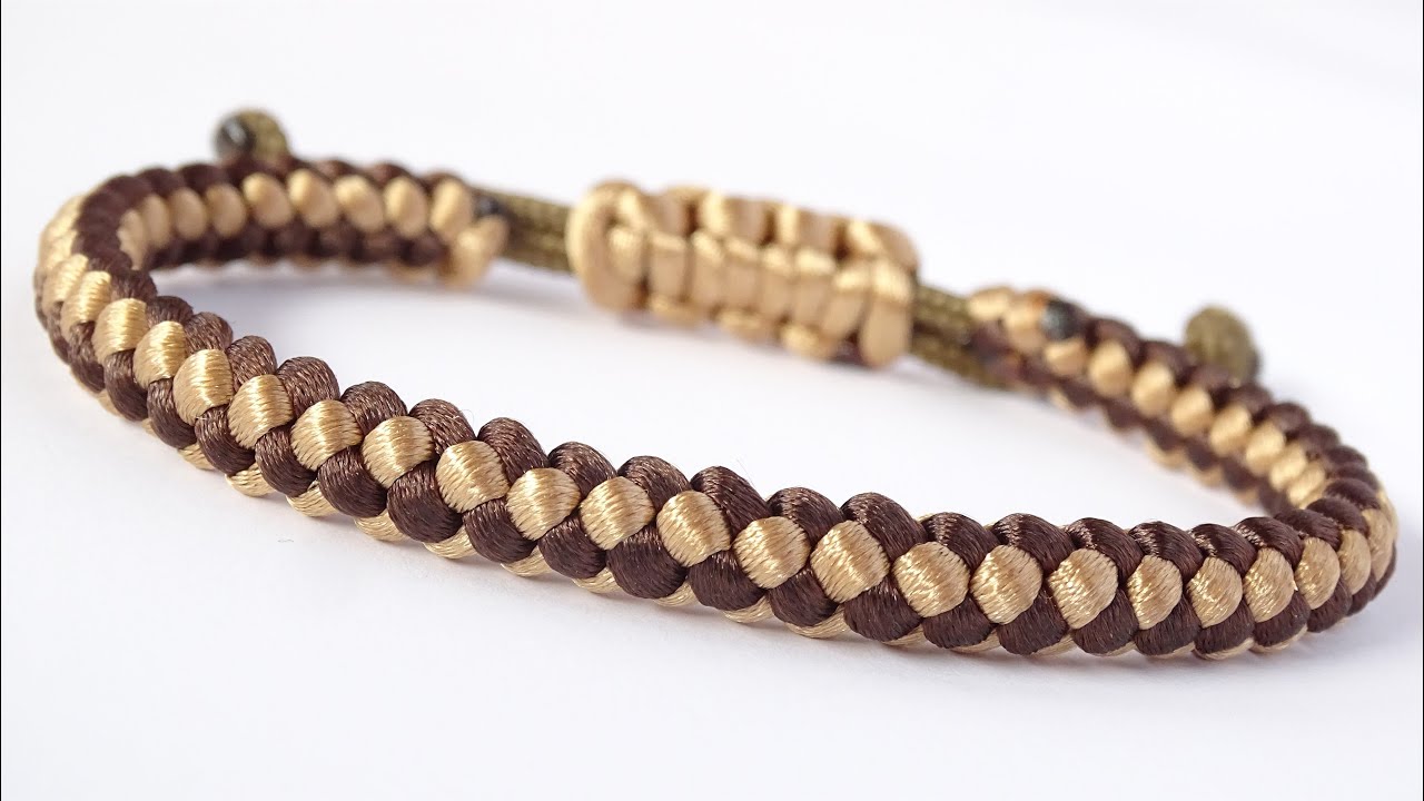 DIY Macrame Style Bracelet - Round Braid Satin Cord / Paracord - Cobra Closure - CBYS Tutorial