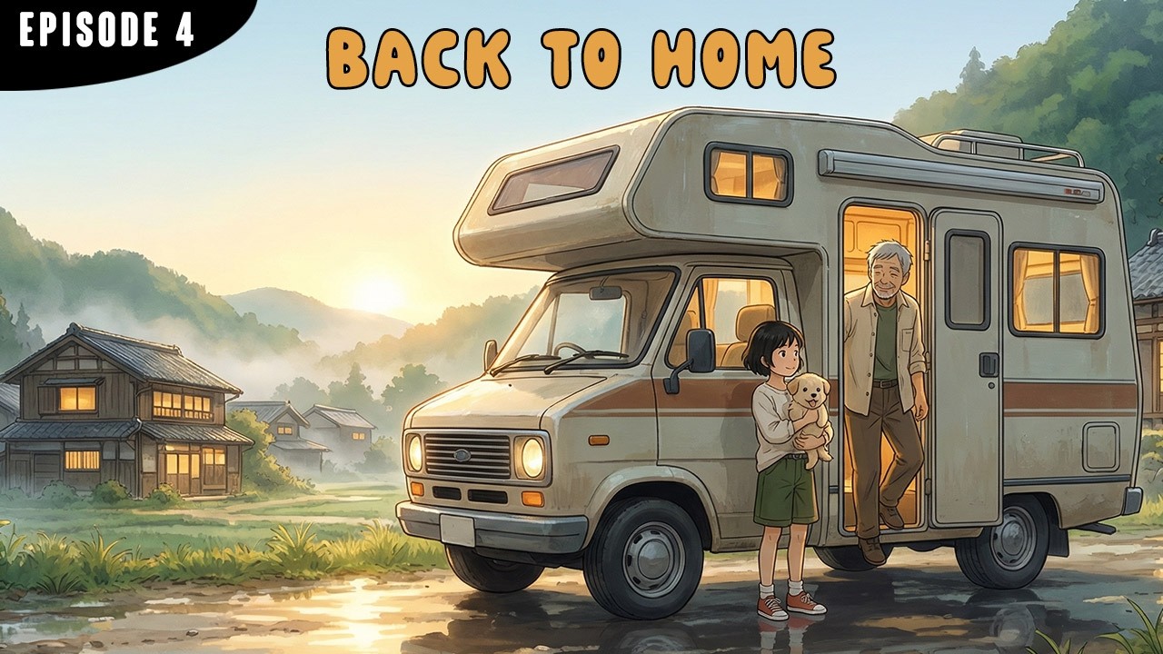 Grandpa & Granddaughter’s Cozy Motorhome Journey to a Quiet Japanese Village | Ghibli Slice of Life