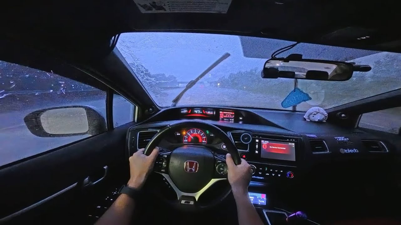 DRIVE HOME FROM WORK IN THE LIGHTING ⚡️| 9TH GEN SI | POV RAINING DRIVE