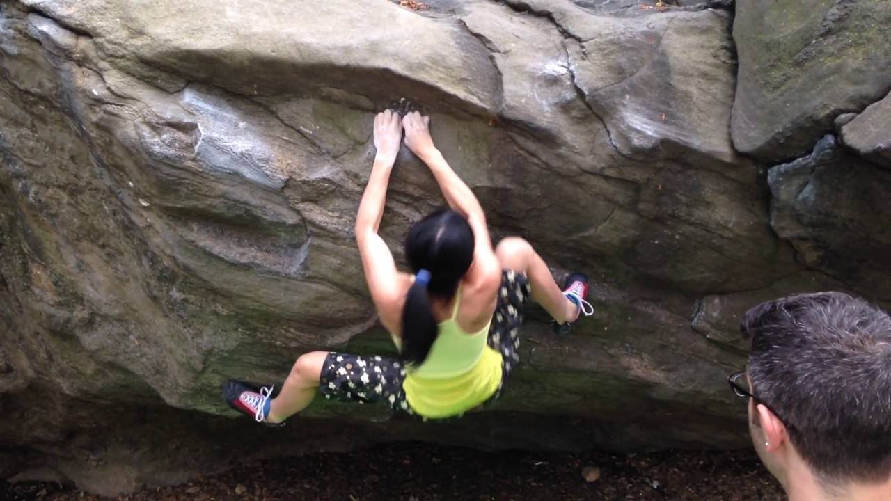 This is how Ashima is climbing on Polish Traverse