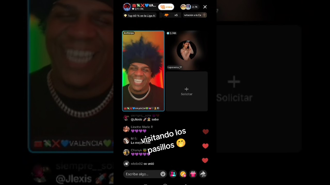 La Perversa visita LIVE de Valencia Tktok- párese JLexis y Rome- #music #tiktok #live 