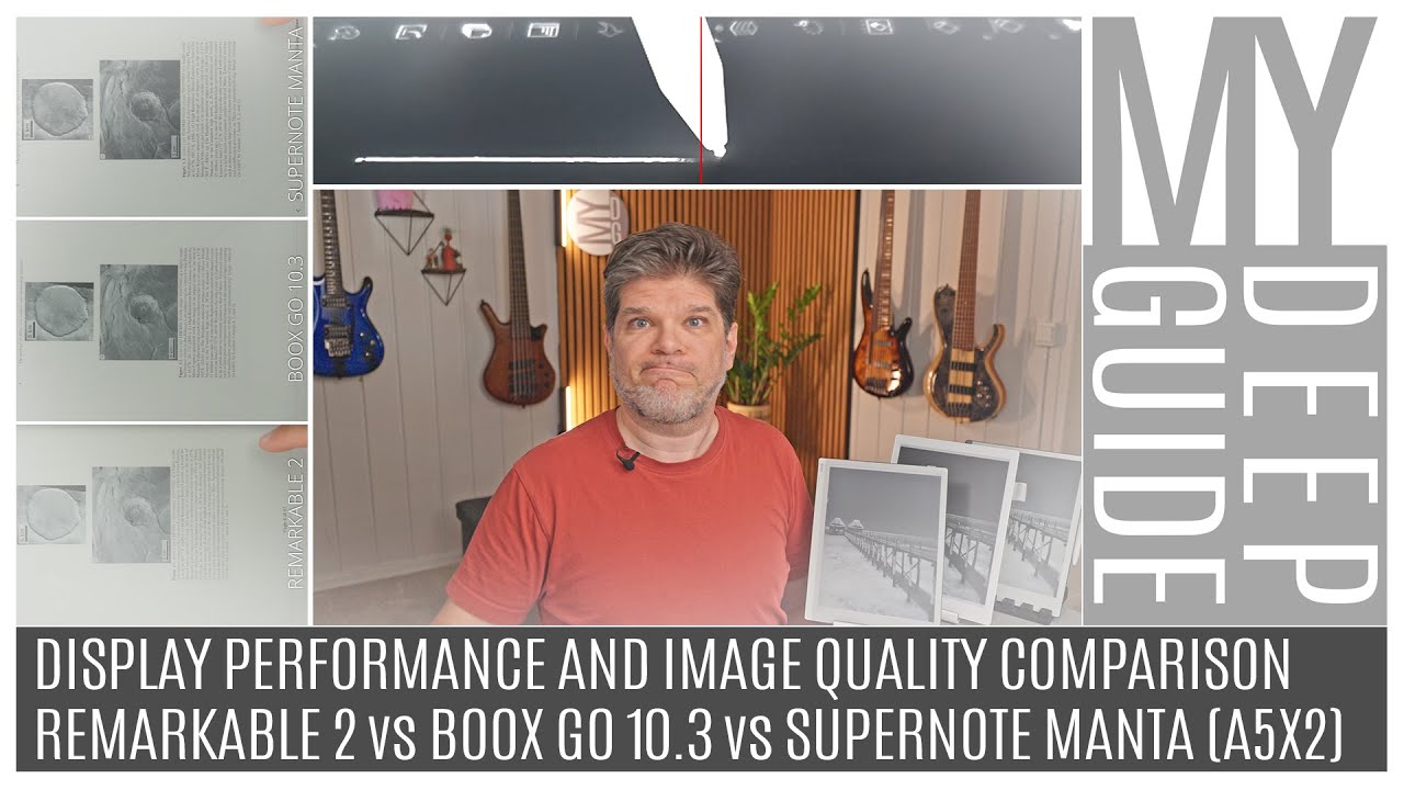 Remarkable 2 vs Boox Go 10.3 vs Supernote Manta | Display Performance and Image Quality Comparison