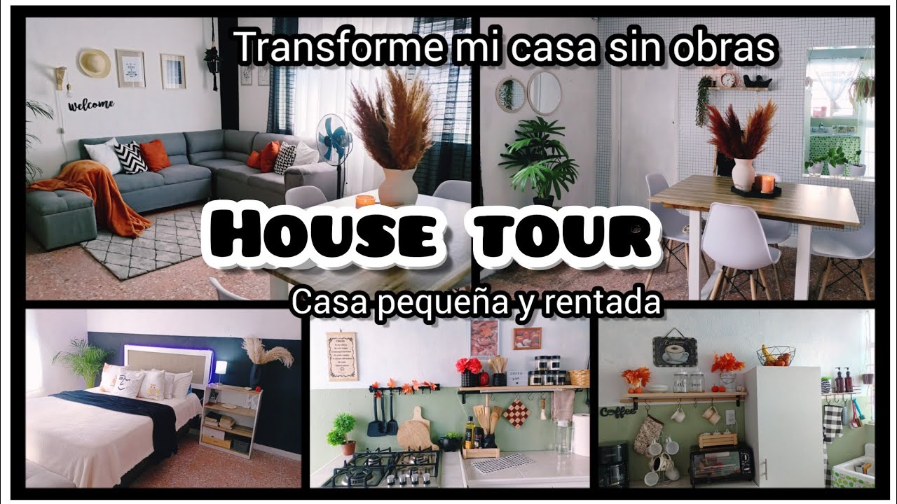 House tour/casa pequeña rentada 🏠Home tour /decoración blanco y negro 🖤⚪💚#home