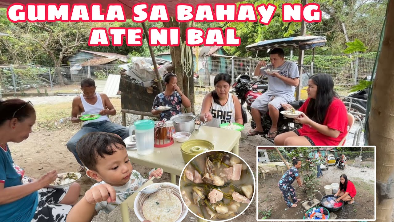 GUMALA KAMI SA BAHAY NG ATE AT MAMA NI BAL | PORK SINIGANG FOR LUNCH | LABA DAY