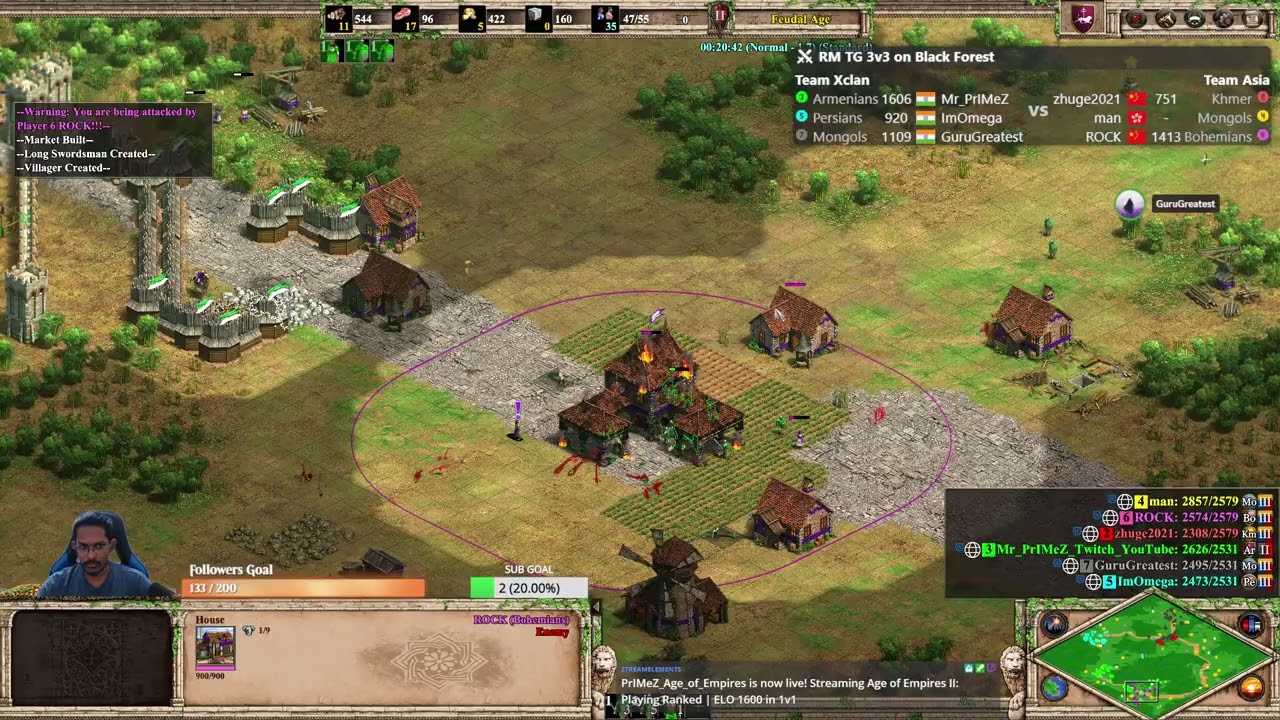I Sent Him Back to DARK AGE | Armenians Longsword Sneak Massacre | AoE2 3v3 BF