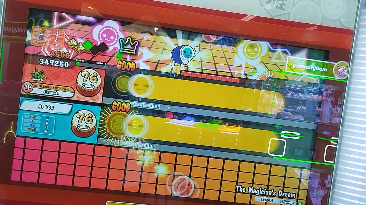 Taiko no Tatsujin(太鼓の達人)-The Magician's Dream Normal Full combo(AI Battle)