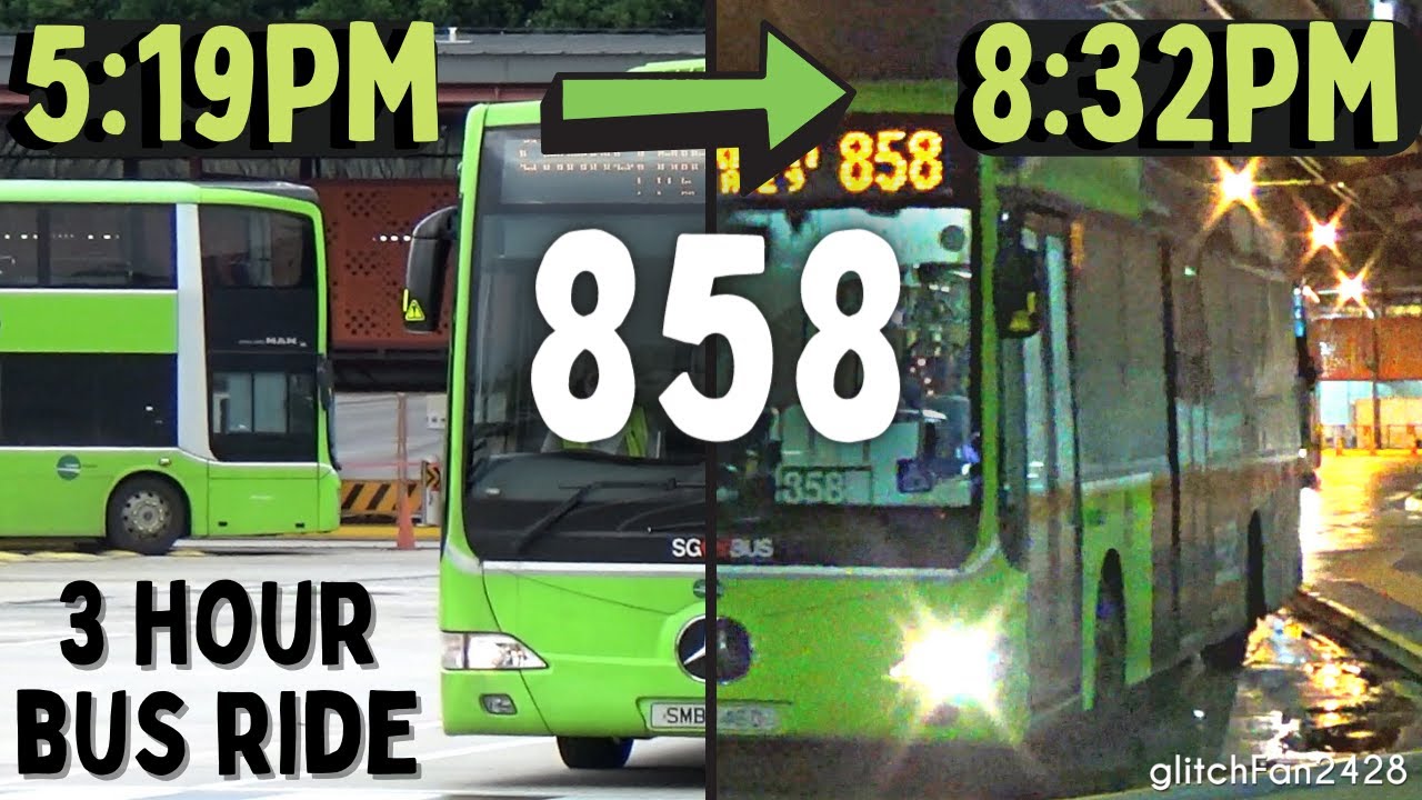 I spent 3 hours on Singapore's LONGEST bus route 858! (73.4km)
