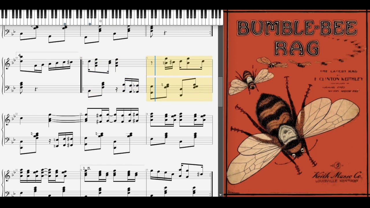 Bumble Bee Rag - Clinton Keithley (1909, Ragtime piano)