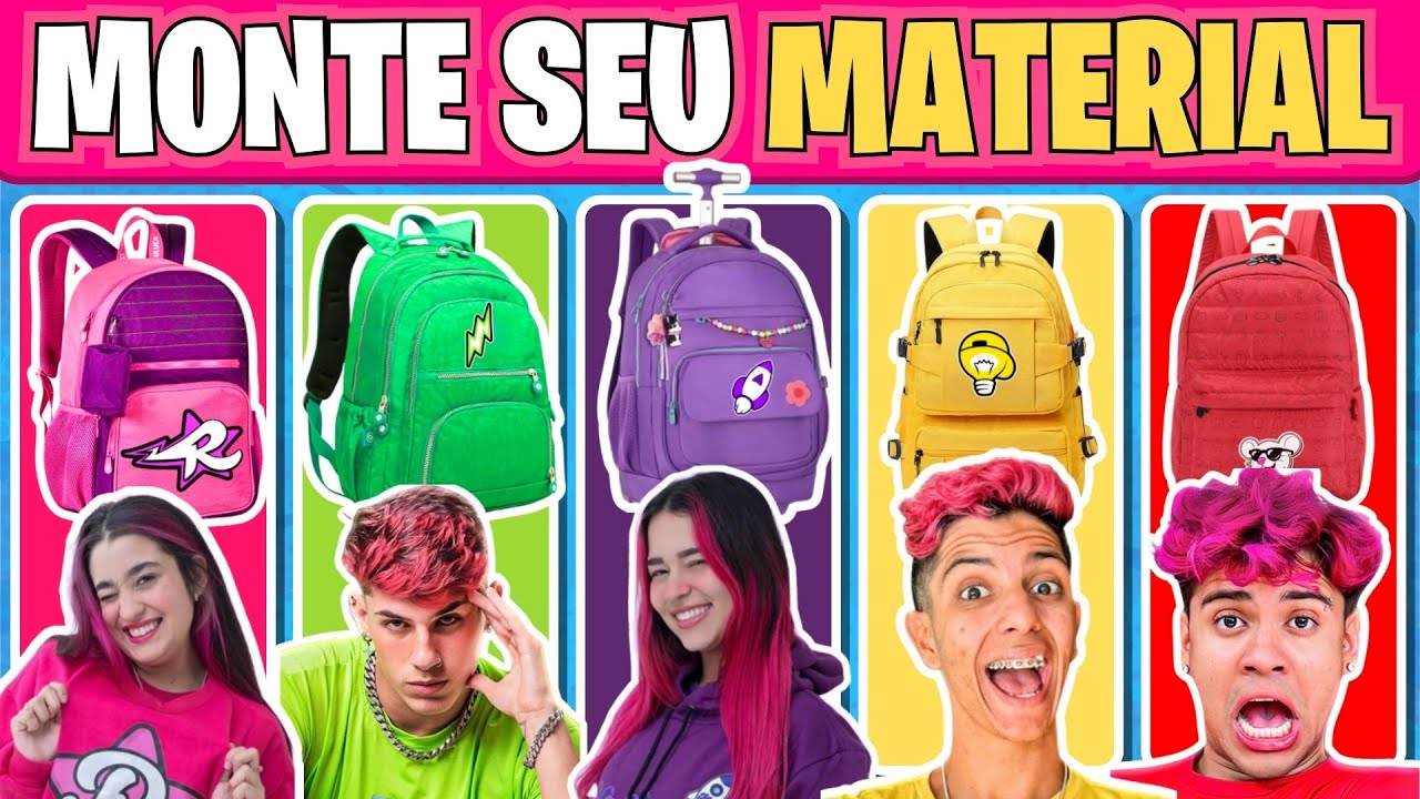 📚 ESCOLHA SEU MATERIAL ESCOLAR DOS ROSA 💗🎒 Material Escolar 2025