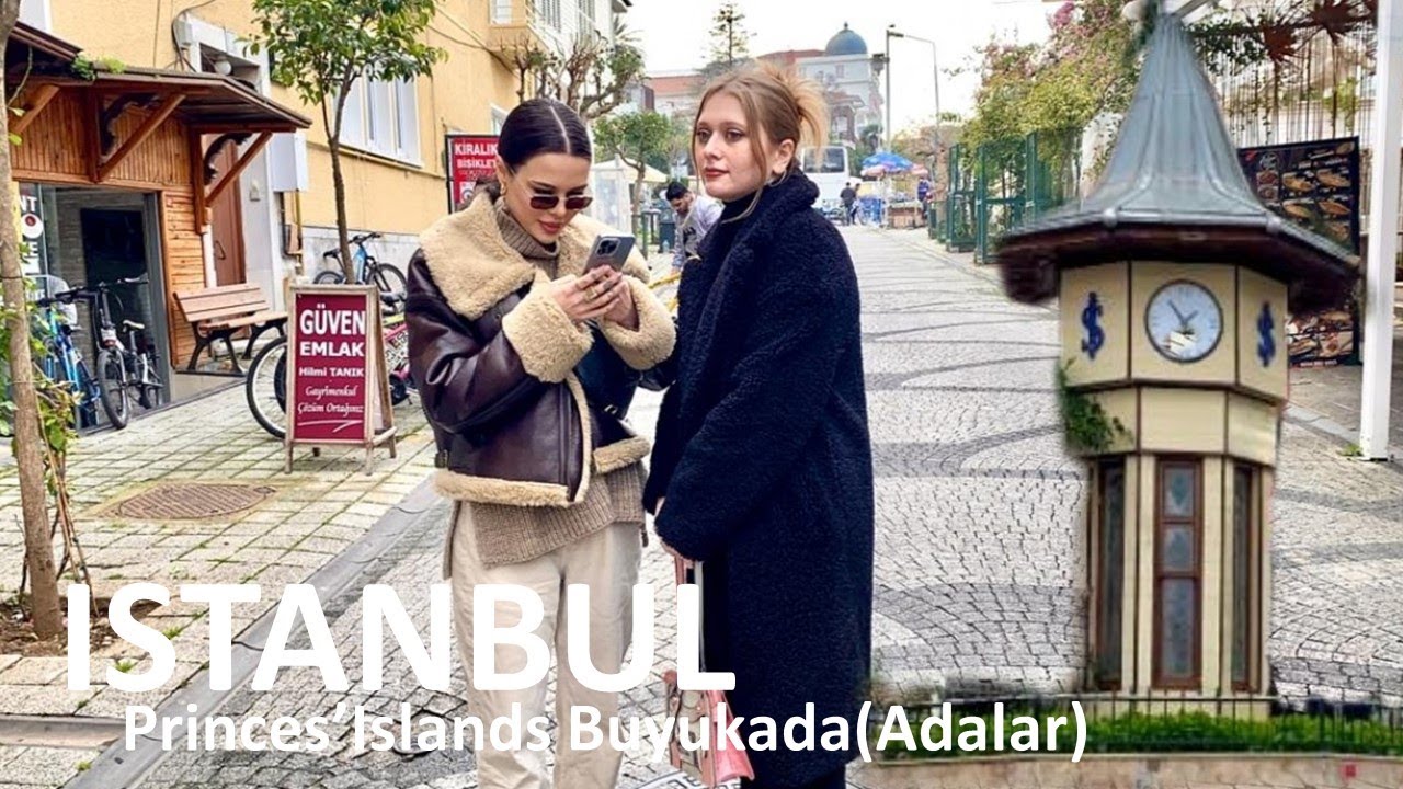 Princes' Islands Istanbul Buyukada  | Walking Tour In Adalar Turkey | February 2022 | 4K