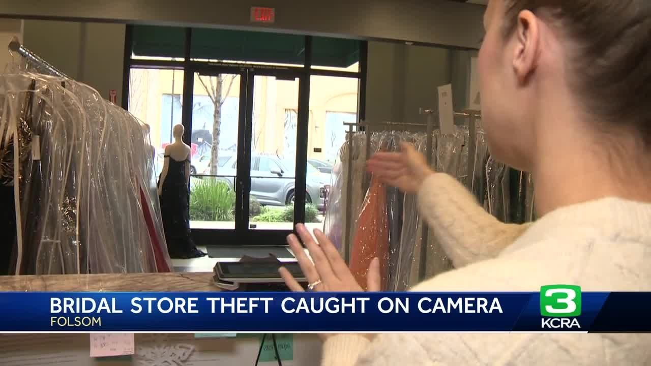 Video shows women stealing dresses at Folsom bridal store