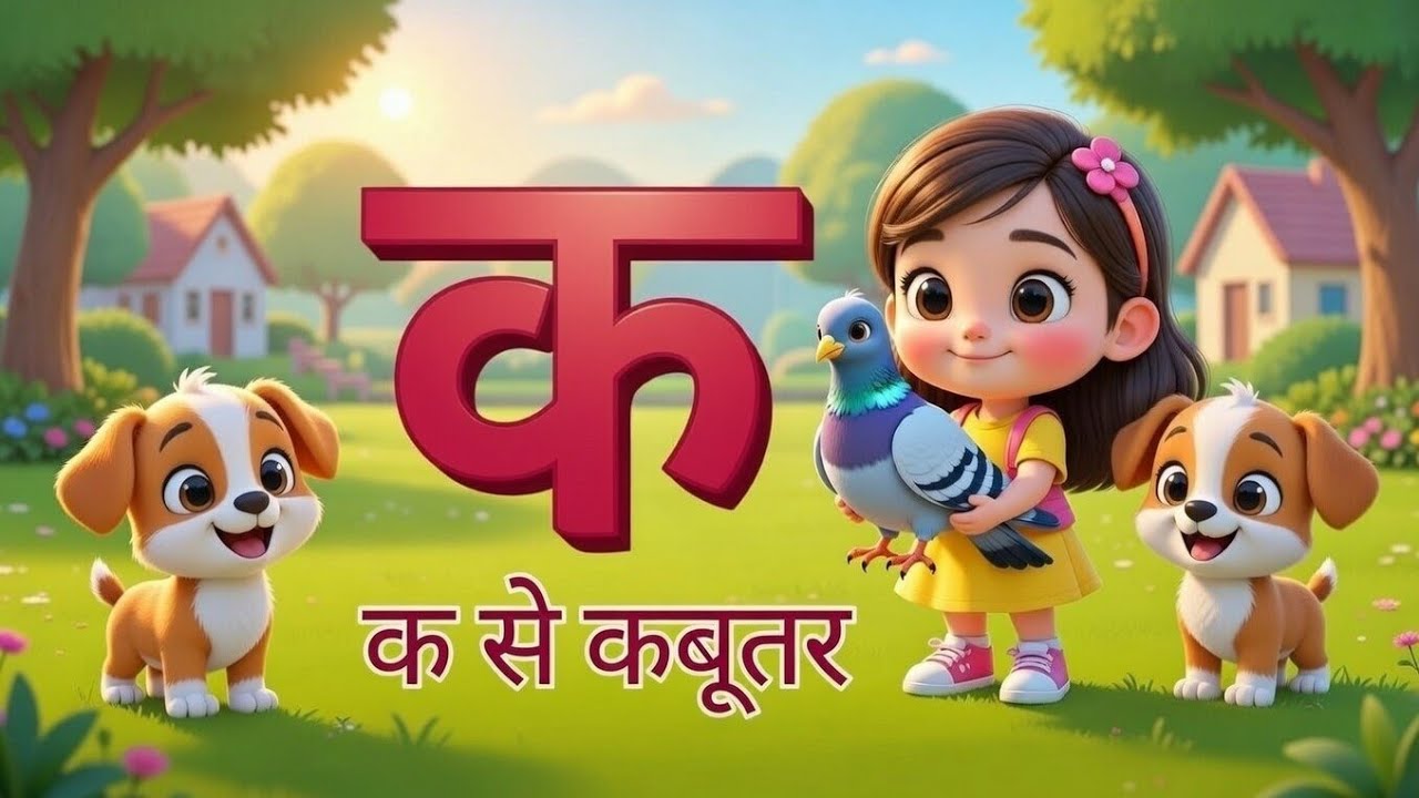क से कबूतर 🕊️ | Hindi Varnamala | Ka se Kabutar | Hindi Alphabet for Kids | Kids Learning