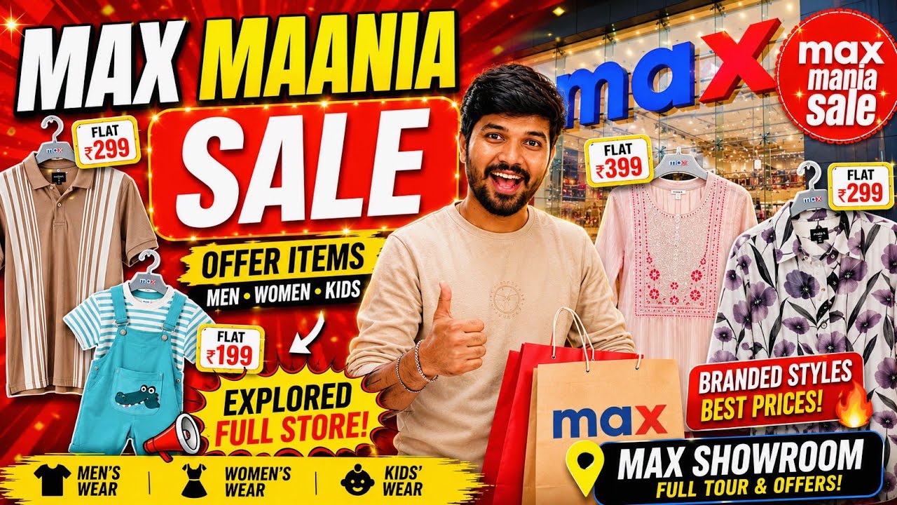 MAX Mania Sale 2026 🔥 Full Store Tour | Best Offers Men, Women & Kids Wear | Starting ₹199 #fashion
