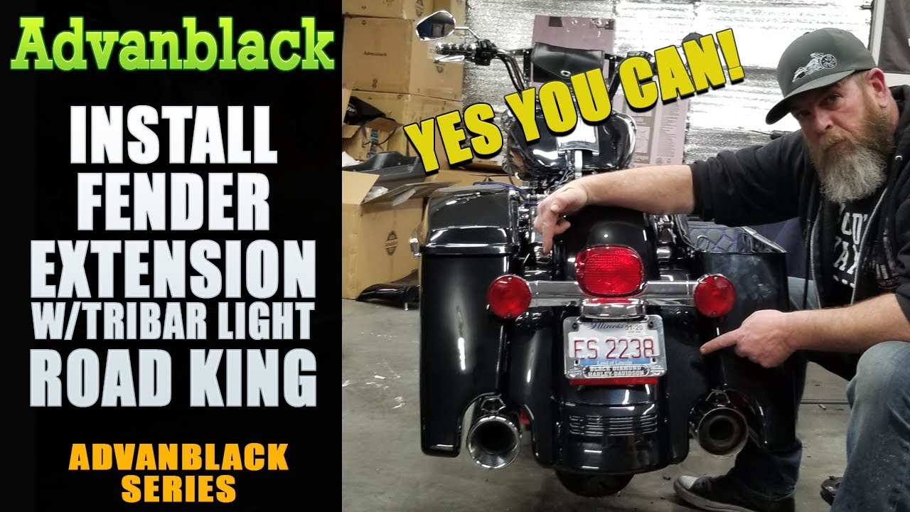 ⚡Install Fender Extension & Tribar Light @harleydavidson  Touring Road King⚡