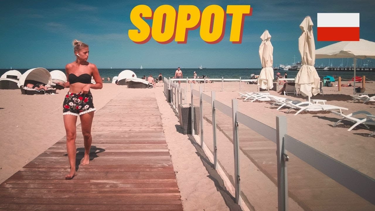 POLAND, SOPOT BEACH, SUMMER 2023/GDAŃSK SOPOT PLAŻA, 4K