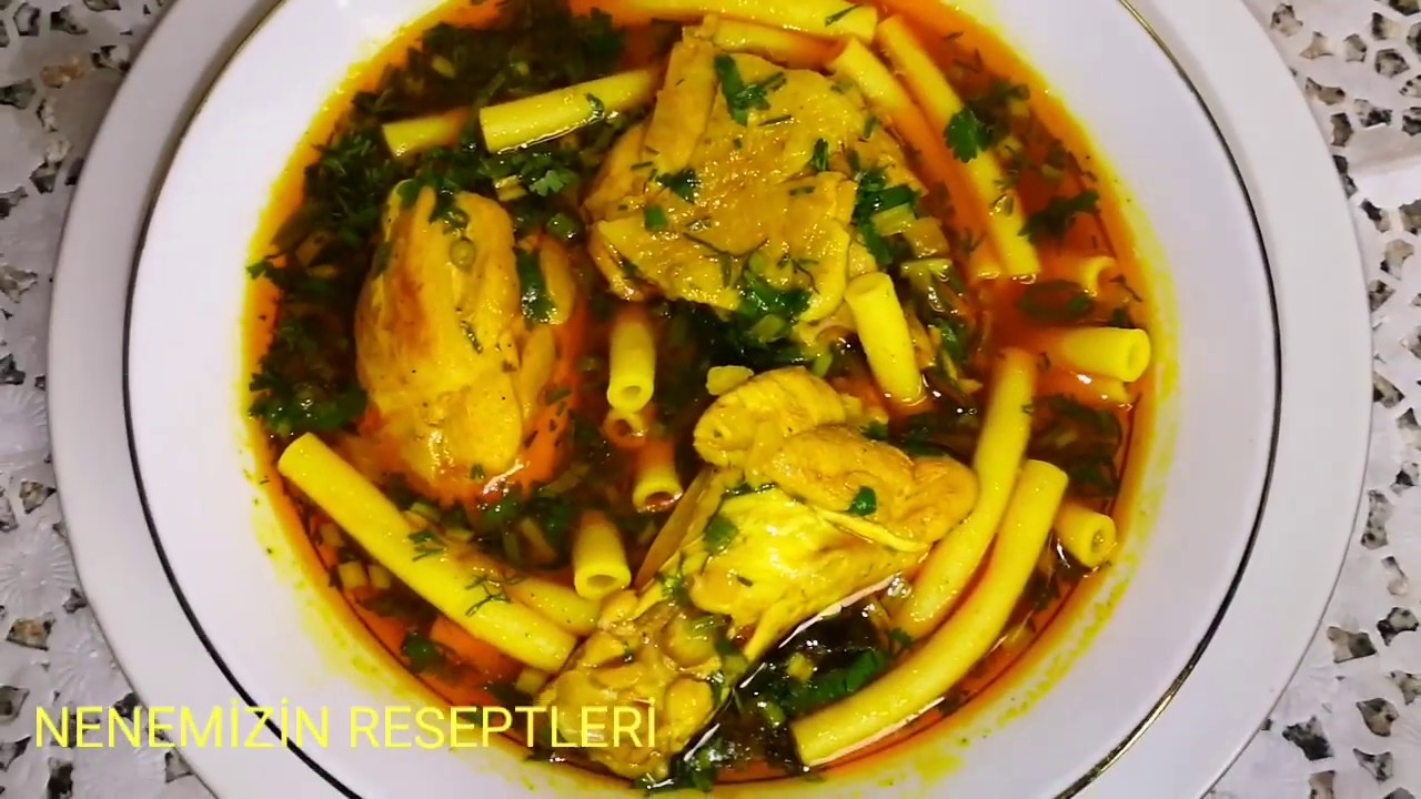 ÇOX DADLI TOYUQ ŞORBASI.TAVUKLU MAKARNA ŞORBASI.ОЧЕНЬ ВКУСНЫЙ,КУРИННО МОКОРОННЫЙ СУП👍