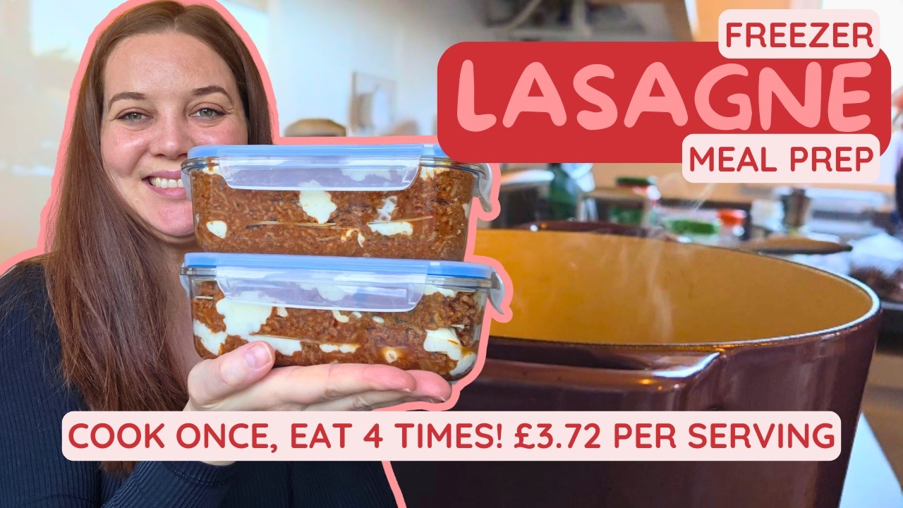 Batch Cooking Beef Lasagne for the Freezer 🍝 | Calories, Macros & Cost Per Serving | Meal Prep UK
