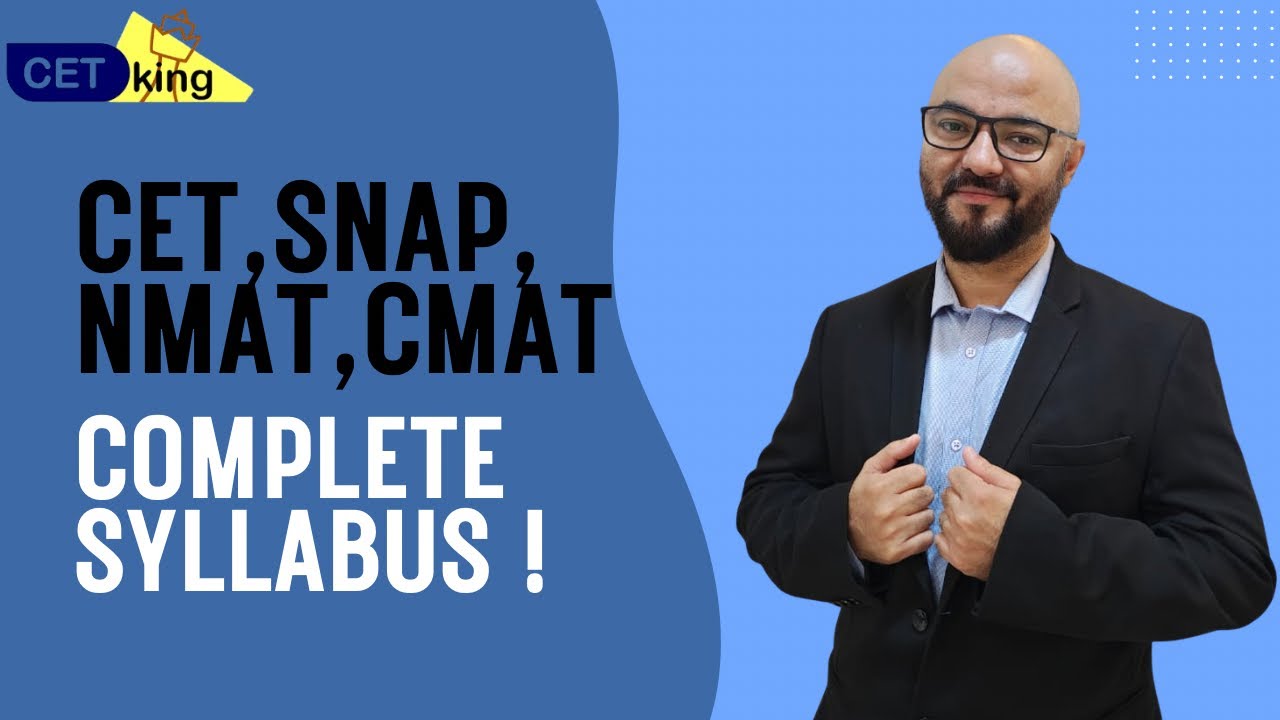 Full Syllabus for CET SNAP NMAT CMAT | Non CAT Exams