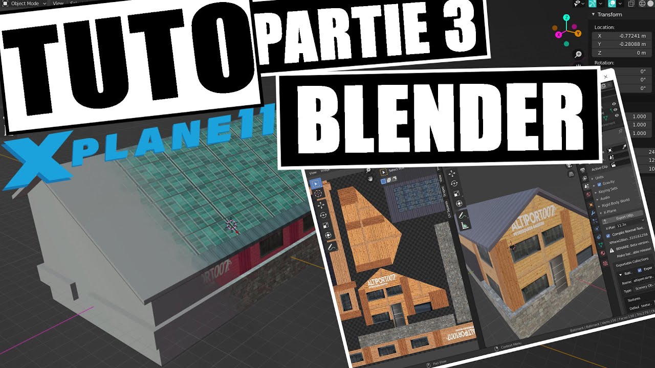 [TUTO 3/3] Créer son Aérodrome REALISTE pour X-Plane - BLENDER et XPlane2Blender