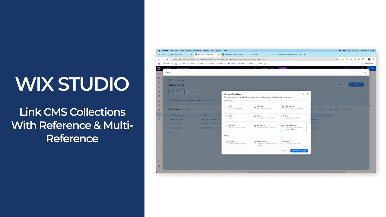 Wix CMS | How to Link Collections with Reference & Multi-Reference