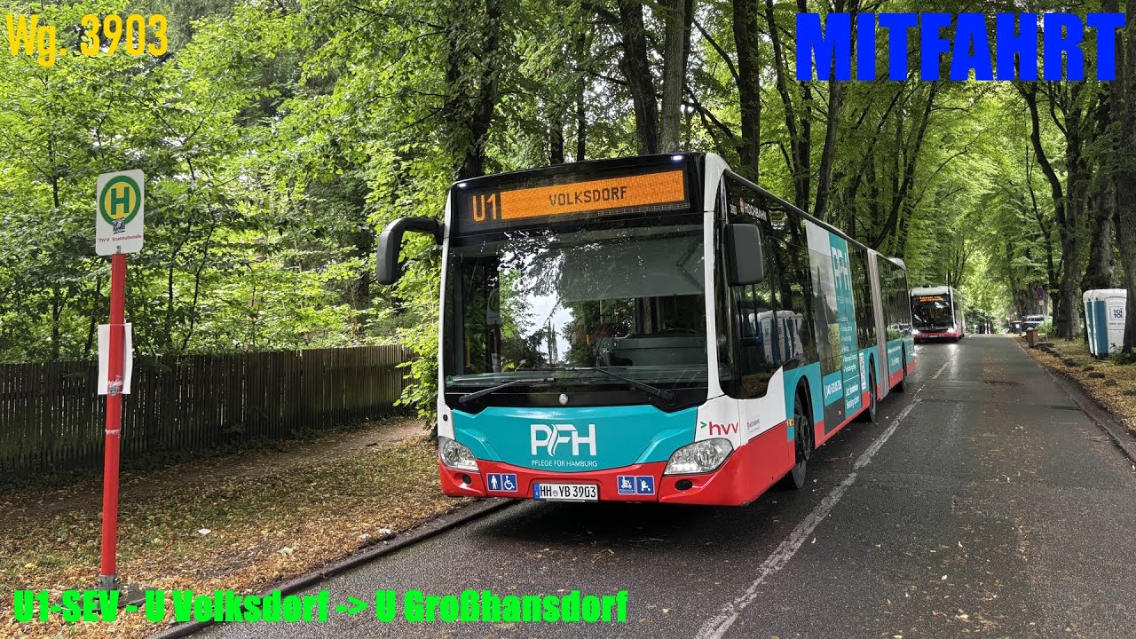 Mitfahrt | Hamburg Linie U1-Ersatzverkehr - U Volksdorf ➡ U Großhansdorf | Wagen 3903 (D)