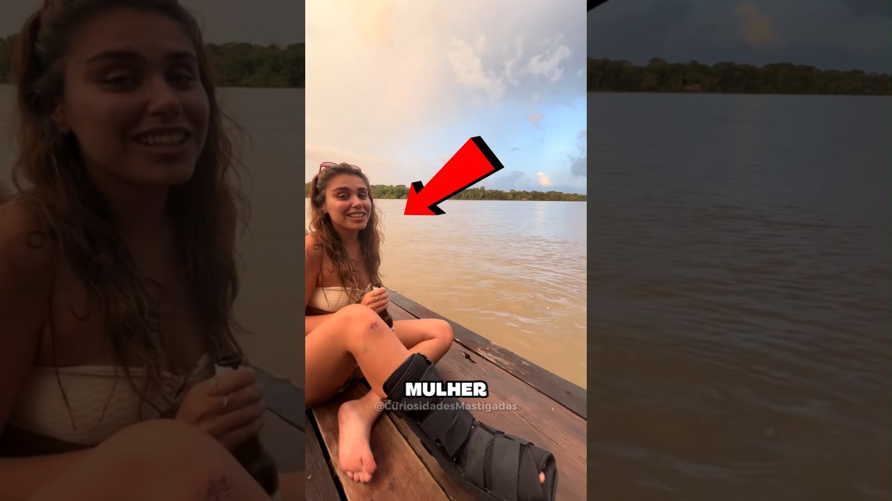 Ela estava em um lago repleto de piranhas... Nunca jogue bebida no lago