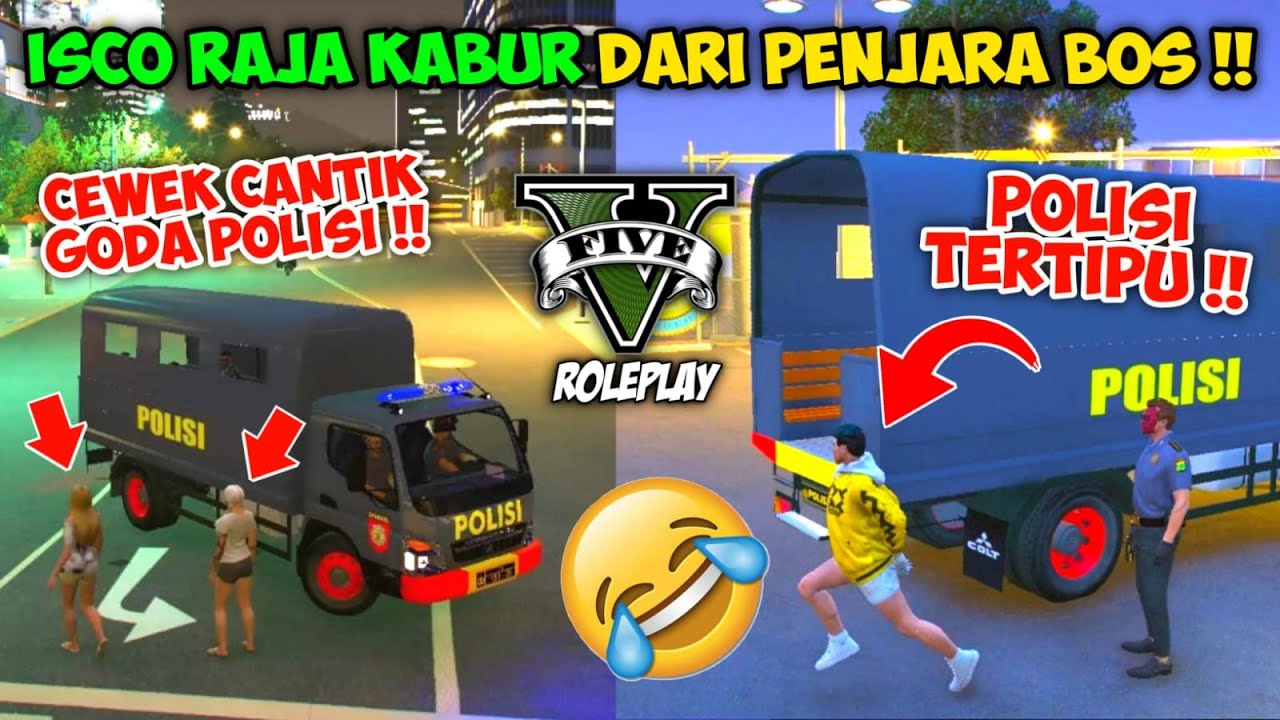 ISCO BERHASIL KABUR DARI PENJARA !! SI RAJA KABUR IS BACK !! POLISI TERTIPU WKWK !! GTA V ROLEPLAY