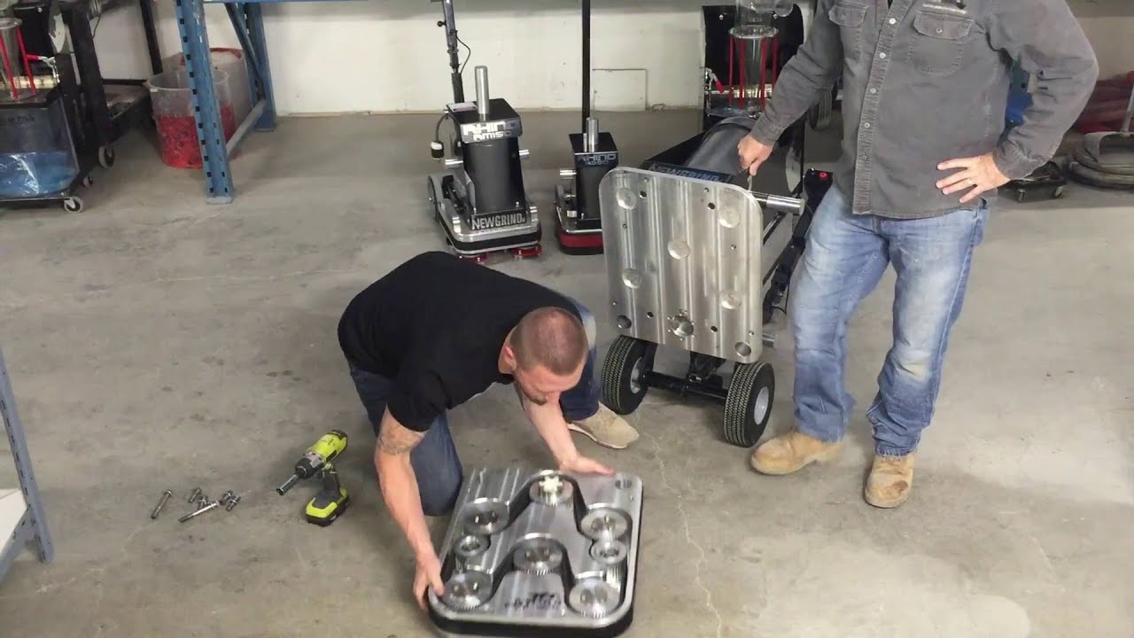 NewGrind - Rhino RL500 Drivetrain Quick Belt Change - Concrete Grinders