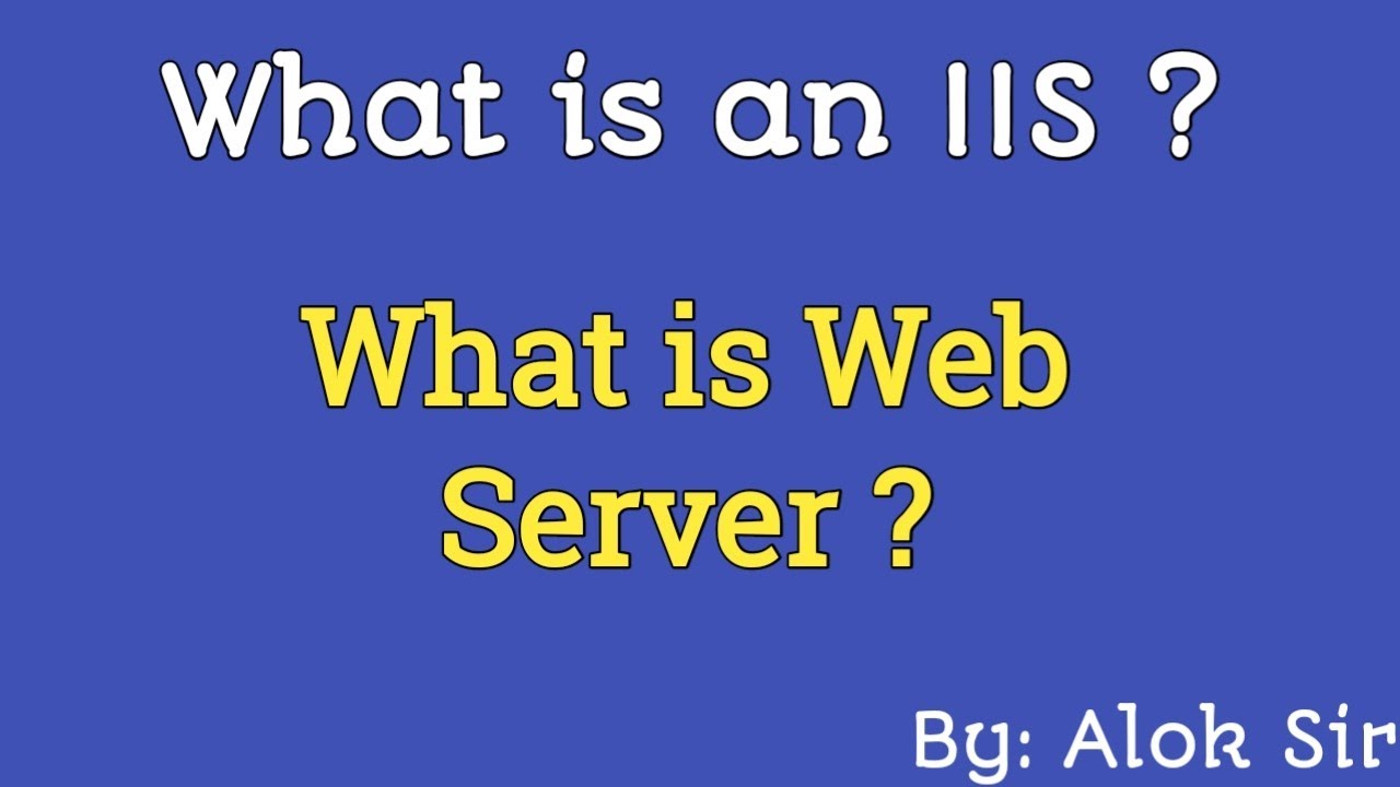 Лекция 8. Что такое IIS? Что такое веб-сервер?