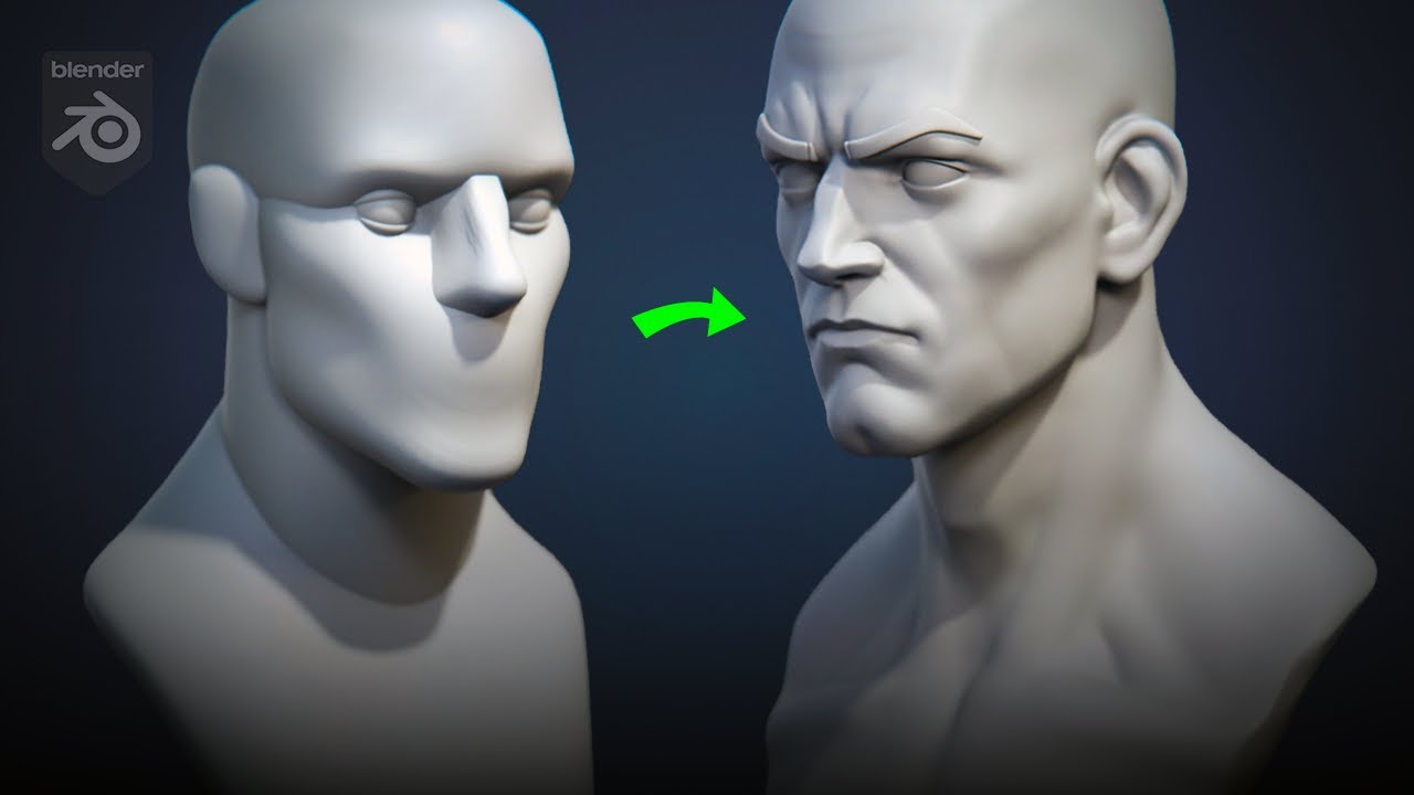 Sculpting a Stylized Head in Blender