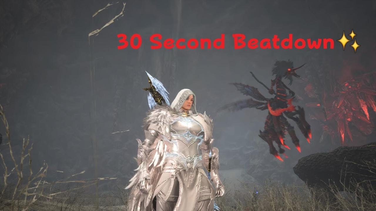 Cave of Destruction Boss in 30 Seconds😴#whitefangreaper #throneandliberty #boss #bossfight