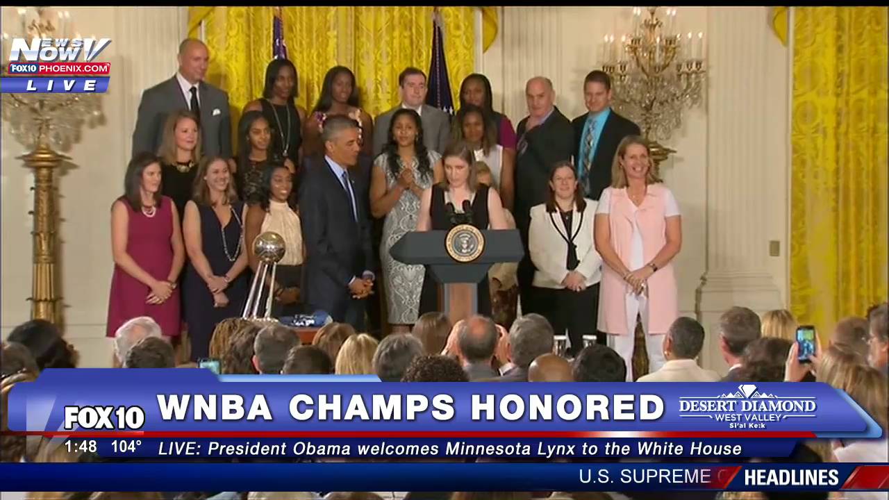 FNN: President Obama Honors 2015 WNBA Champs Minnesota Lynx at White House