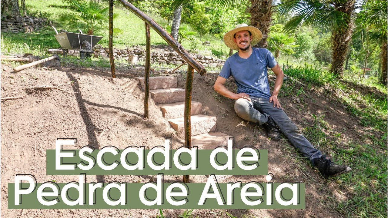 ROTINA da Chácara | ESCADA de PEDRA de AREIA + Manutenções + Abelhas
