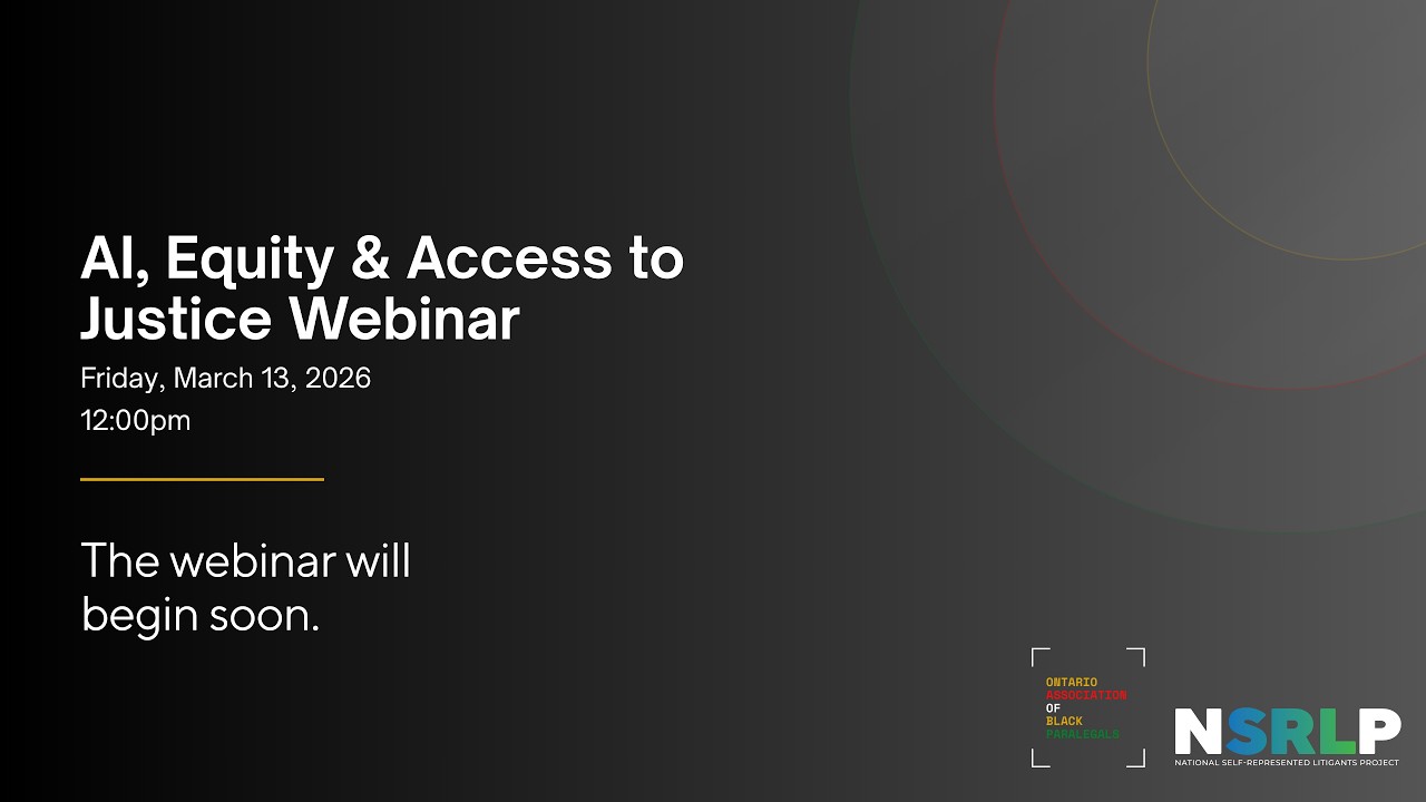 AI, Equity, and Access to Justice: Practical Guidance for SRLs and Legal Professionals