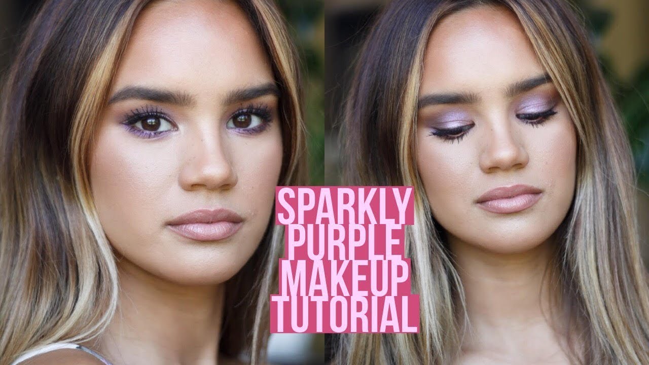 SPARKLY BRIGHT PURPLE MAKEUP TUTORIAL! | DACEY CASH